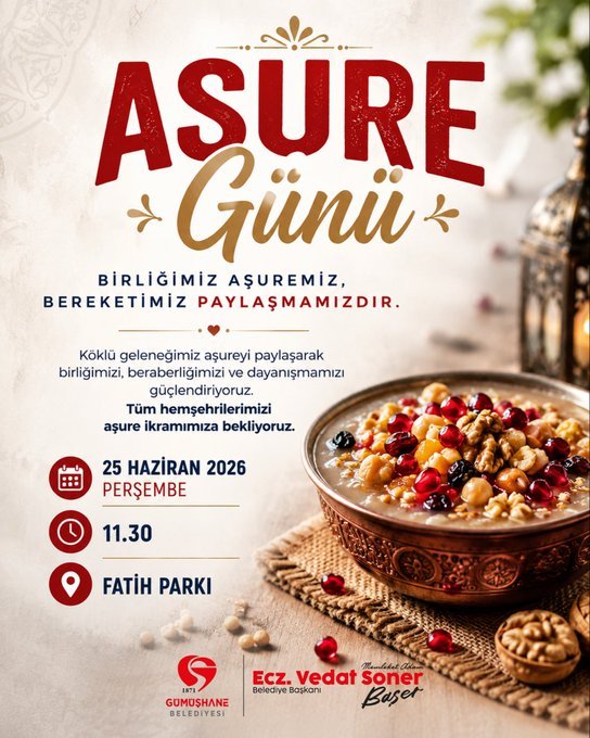 TÜM HEMŞEHRİLERİMİZİ AŞÜRE İKRAMIMIZA BEKLİYORUZ