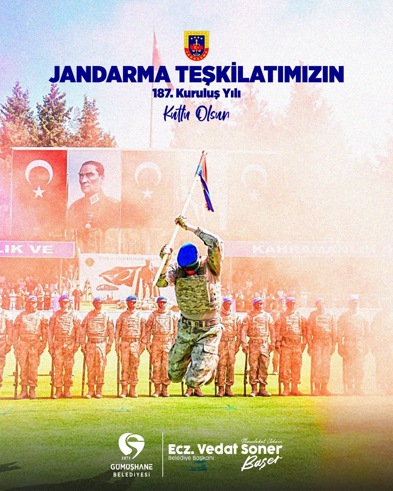 BAŞKANIMIZ, JANDARMA GENEL KOMUTANLIĞI’NIN 187. KURULUŞ YIL DÖNÜMÜNÜ KUTLADI