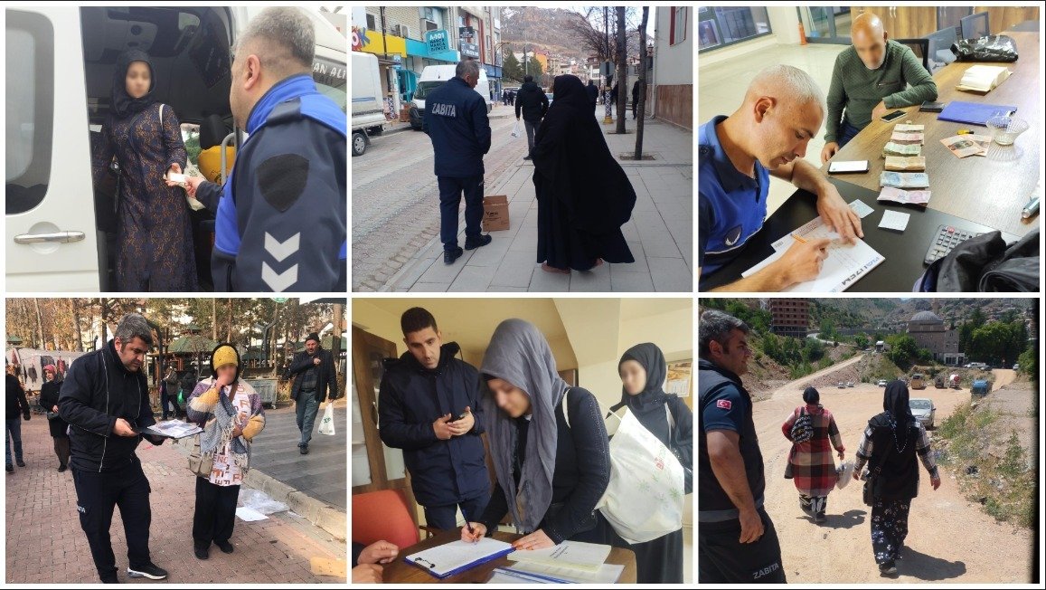 GÜMÜŞHANE ZABITA MÜDÜRLÜĞÜ EKİPLERİ, VATANDAŞLARI RAHATSIZ EDEN DİLENCİLERE KARŞI DENETİM BAŞLATTI