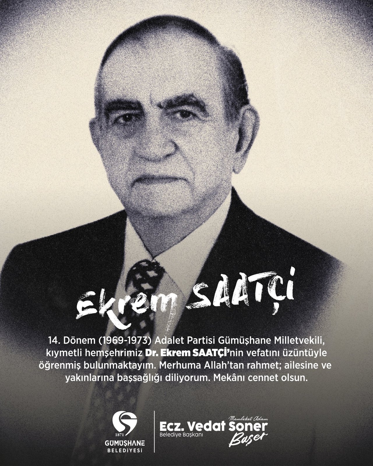 BAŞKANIMIZDAN, BAŞSAĞLIĞI MESAJI