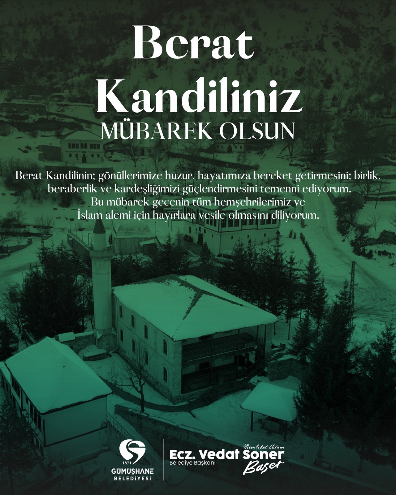 BAŞKANIMIZIN, BERAT KANDİLİ MESAJI