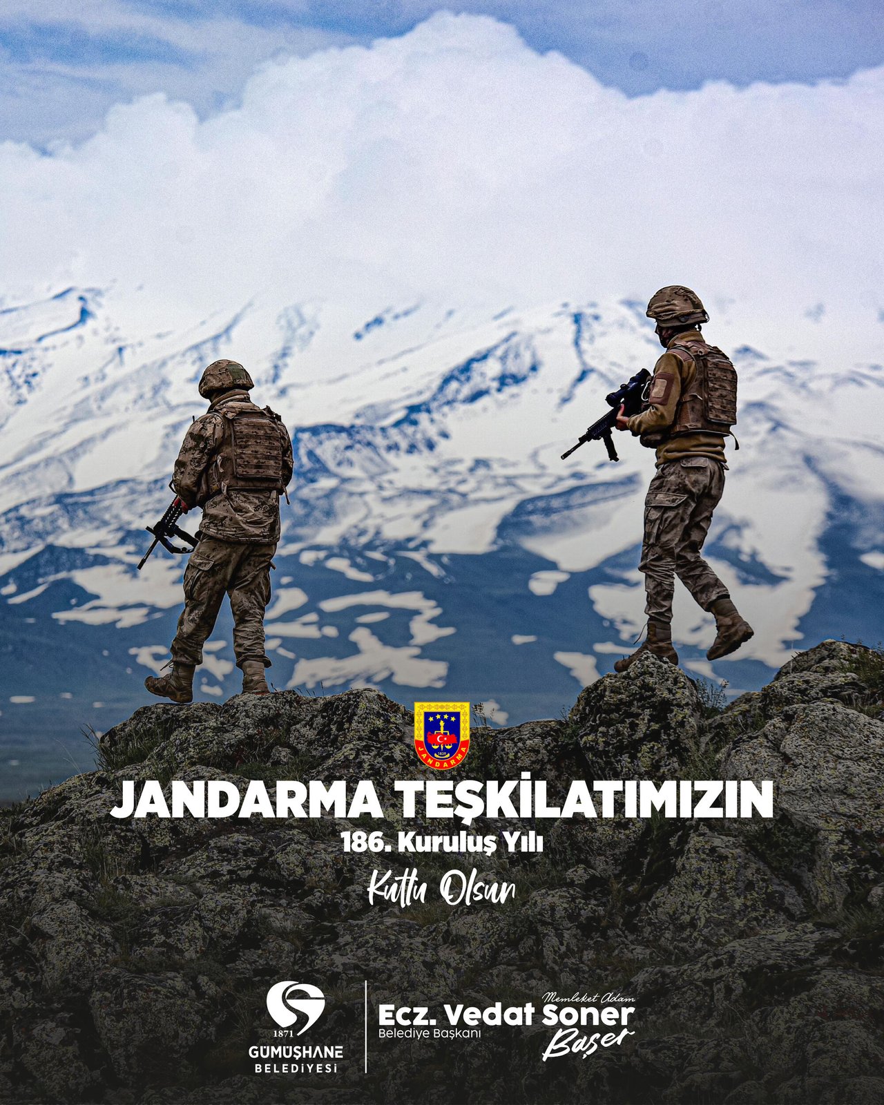 BAŞKANIMIZ, JANDARMA TEŞKİLATIMIZIN 186. KURULUŞ YIL DÖNÜMÜNÜ KUTLADI