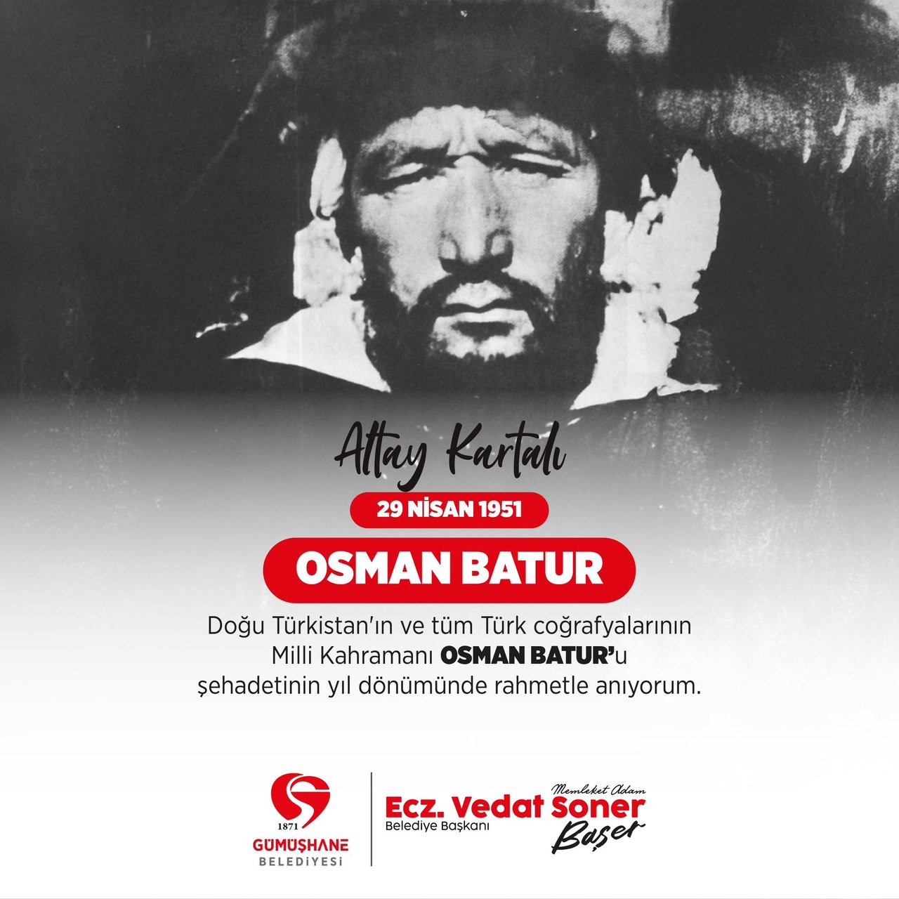 BAŞKANIMIZ, DOĞU TÜRKİSTAN'IN MİLLİ KAHRAMANI OSMAN BATUR’U ŞEHADETİNİN YIL DÖNÜMÜNDE ANDI