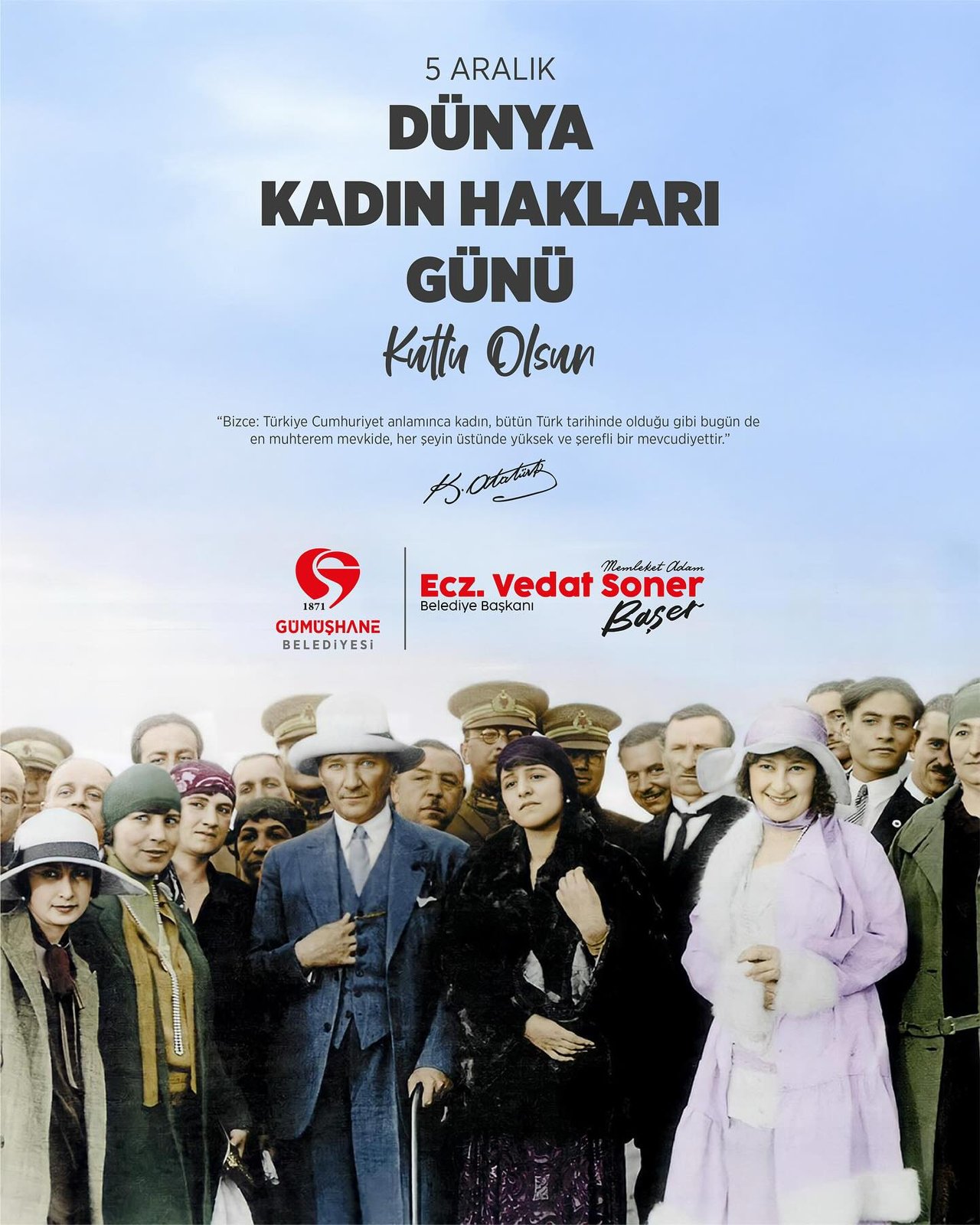 BAŞKANIMIZ, 5 ARALIK DÜNYA KADIN HAKLARI GÜNÜ’NÜ KUTLADI