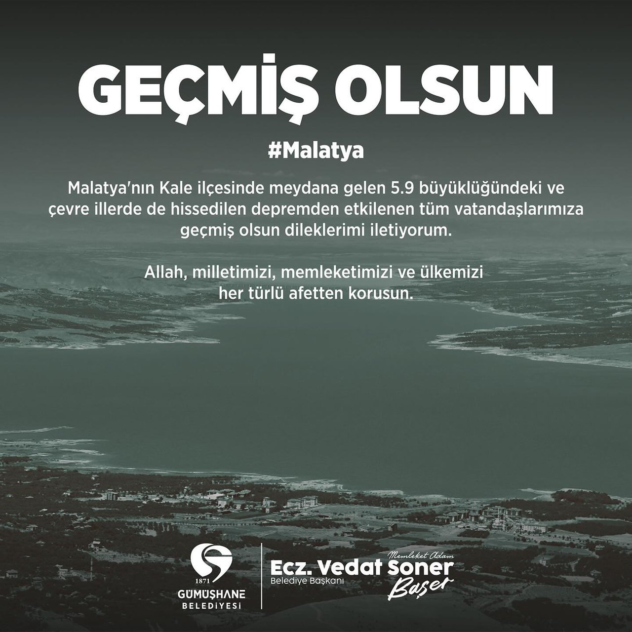 BAŞKANIMIZDAN, MALATYA’DA DEPREMDEN ETKİLENEN TÜM VATANDAŞLARIMIZA GEÇMİŞ OLSUN MESAJI