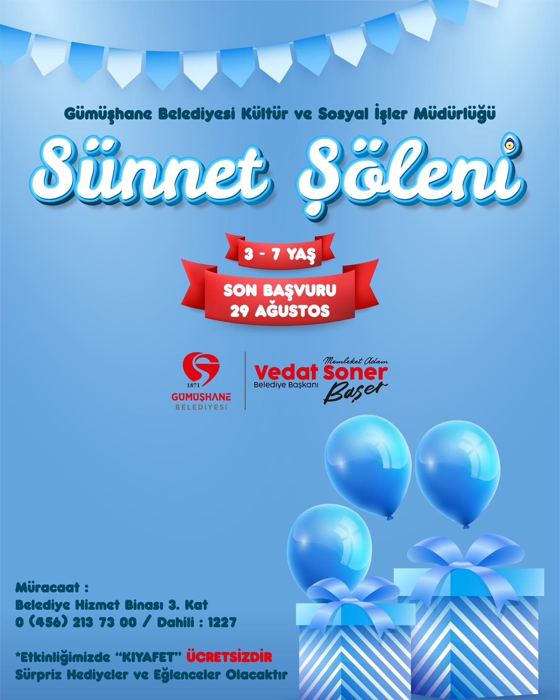 BELEDİYEMİZDEN SÜNNET ŞÖLENİ