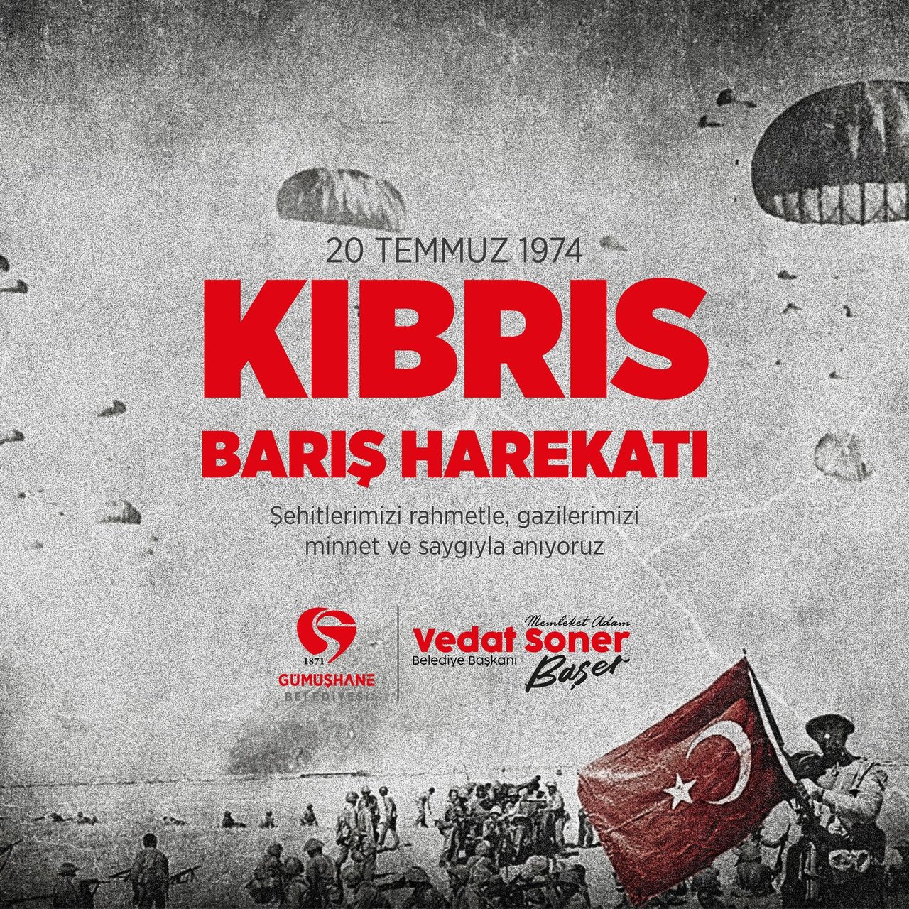 BAŞKANIMIZDAN, KIBRIS BARIŞ HAREKATI'NIN 50. YIL DÖNÜMÜ MESAJI