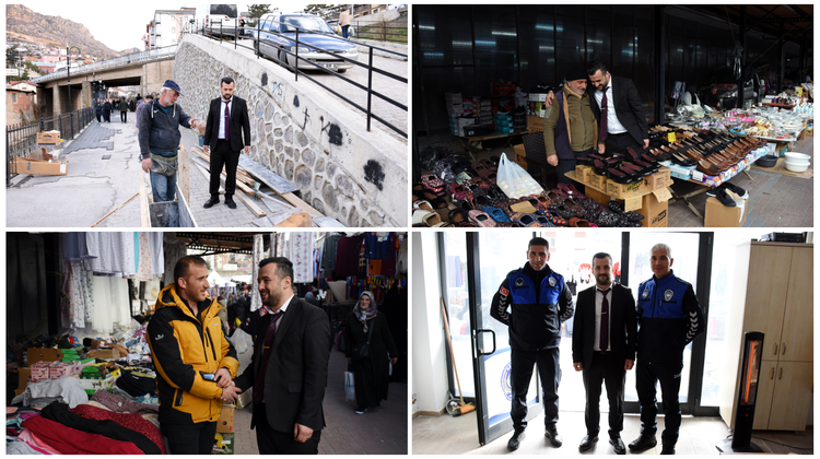 BAŞKAN VEKİLİMİZ HAMZA KARABULUT, BAĞLANTI YOLUNU İNCELEDİ, SALI PAZARINI ZİYARET ETTİ