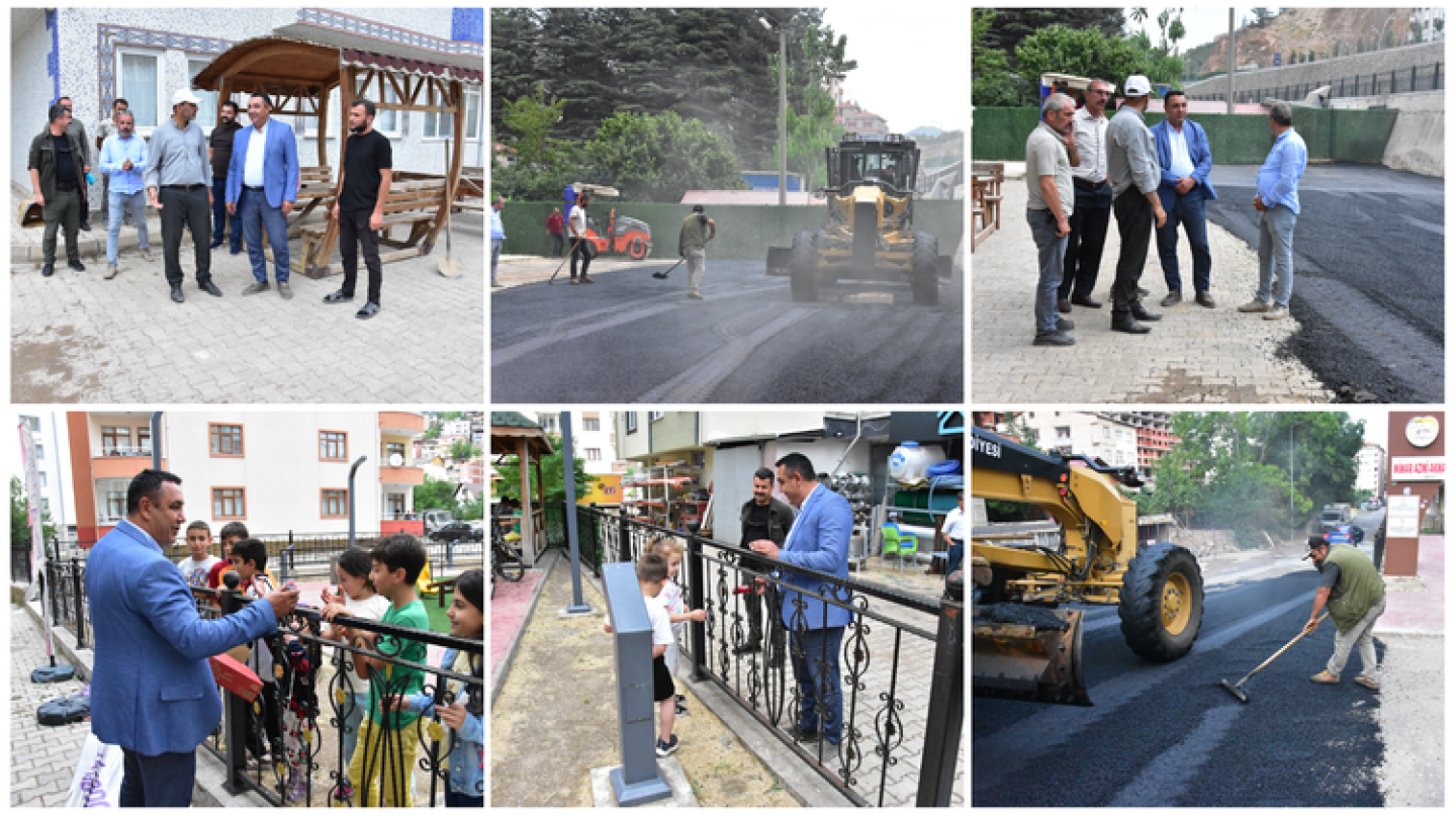 BAŞKANIMIZ, 15 ŞUBAT CADDESİNDE GERÇEKLEŞTİRİLEN ASFALTLAMA ÇALIŞMALAR...