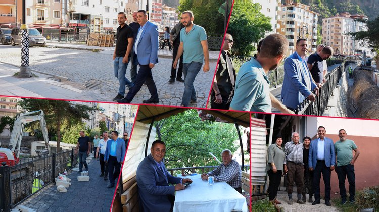 BAŞKANIMIZ, AHMET ZİYAÜDDİN CADDESİ'NDE İNCELEME YAPTI, YILDIRIM ÜRKMEZ’İN HANESİNİ ZİYARET ETTİ