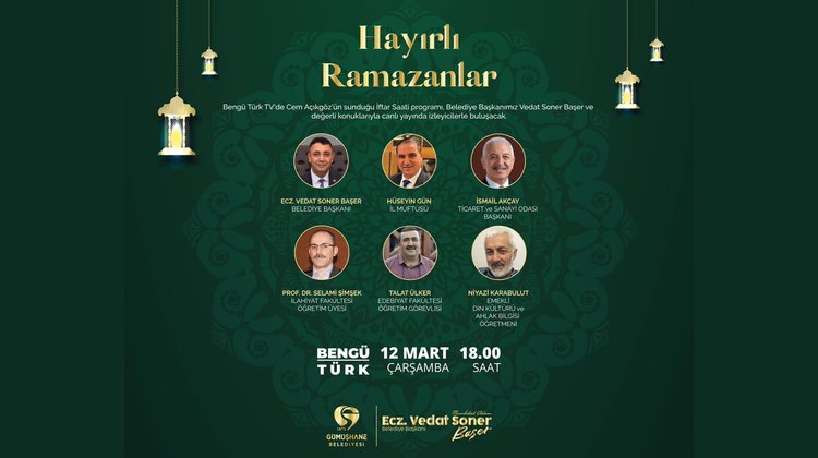 BAŞKANIMIZ, BENGÜ TÜRK TV'DE CEM AÇIKGÖZ'ÜN SUNDUĞU İFTAR SAATİ PROGRAMININ KONUĞU OLACAK