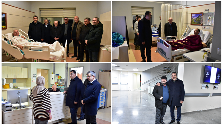 BAŞKANIMIZ, GÜMÜŞHANE DEVLET HASTANESİNDE TEDAVİ GÖREN TÜM HASTALARIMIZA ACİL ŞİFALAR DİLEDİ