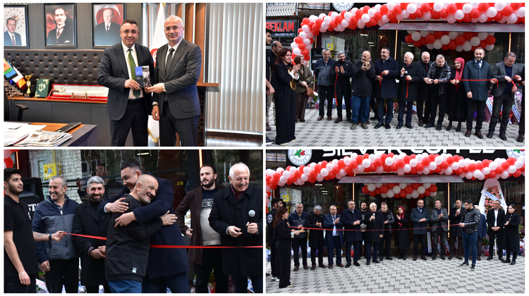 BAŞKANIMIZ, MAKAMINDA MİSAFİRLERİNİ KABUL ETTİ VE ARDINDAN İŞYERİ AÇILIŞ PROGRAMINA KATILDI