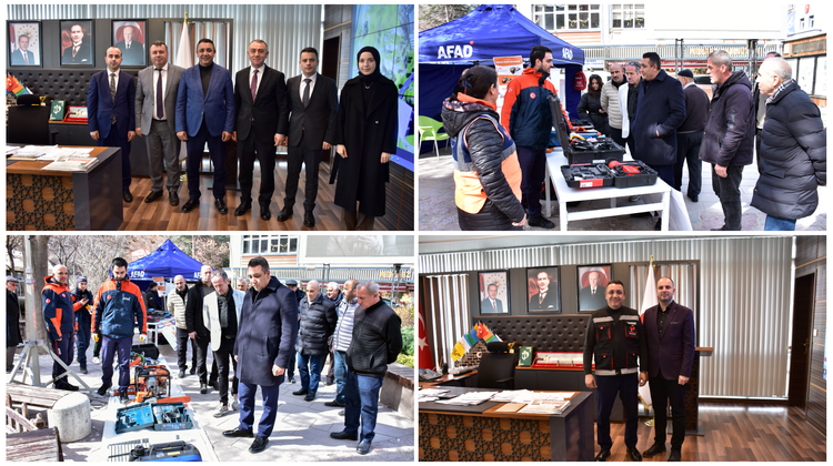 BAŞKANIMIZ, MİSAFİR KABUL ETTİ, AFAD TANITIM VE BİLGİLENDİRME STANDINI ZİYARET ETTİ