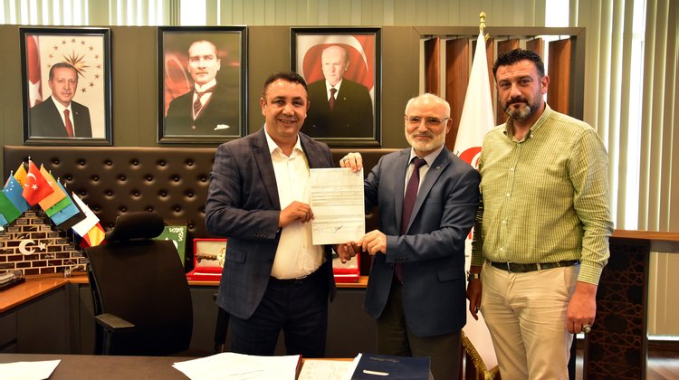 BAŞKANIMIZ, MÜFTÜLÜĞÜMÜZ YERLEŞKENİN YAPI KULLANIM İZNİ PROTOKOLÜNÜ İMZALADI