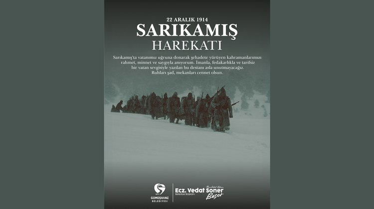 BAŞKANIMIZ, SARIKAMIŞ’TA VATANIMIZ UĞRUNA DONARAK ŞEHADETE YÜRÜYEN KAHRAMANLARIMIZI SAYGIYLA ANDI