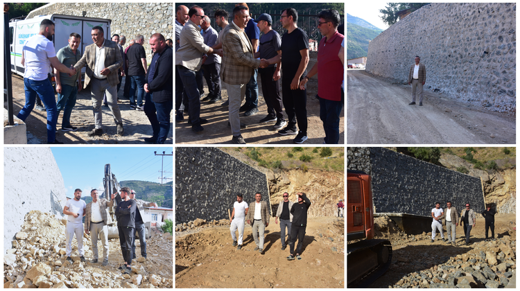 BAŞKANIMIZ, TANJANT YOLU TAŞ DUVAR ÇALIŞMALARINI İNCELEDİ, BAĞDAGÜL ÇELİK’İ EBEDİYETE UĞURLADI