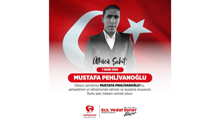 BAŞKANIMIZ, ÜLKÜCÜ ŞEHİDİMİZ MUSTAFA PEHLİVANOĞLU’NU, ŞEHADETİNİN YIL DÖNÜMÜNDE ANDI