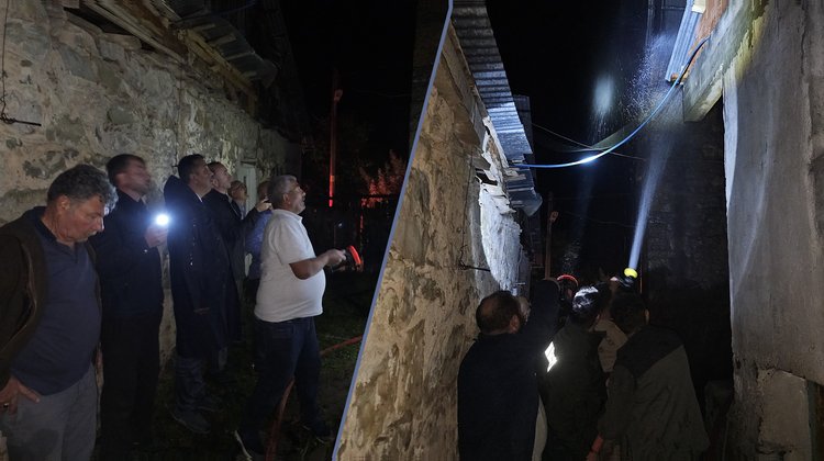 BAŞKANIMIZ, YENİYOL KÖYÜ'NDE YANGINDA HASAR GÖREN EV SAHİPLERİNE GEÇMİŞ OLSUN DEDİ