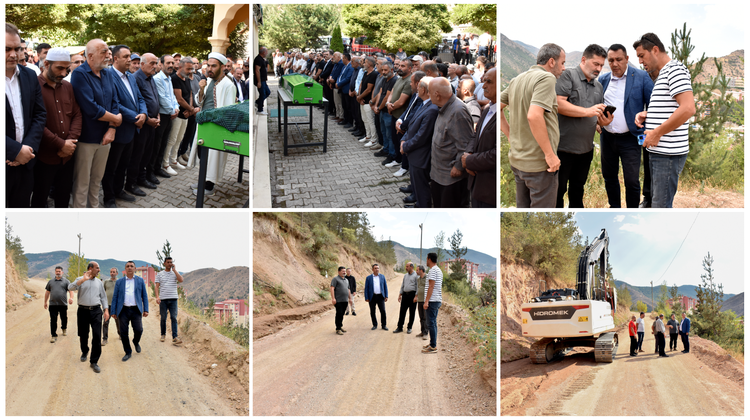 BAŞKANIMIZ, ZARİFE ÇİLENK'İ EBEDİYETE UĞURLADI, SANAYİ SİTESİ HEYELAN BÖLGESİNİ İNCELEDİ