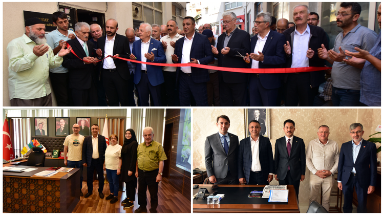 BAŞKANIMIZ, ZİYARETTE BULUNDU, MİSAFİR AĞIRLADI, İŞİYERİ AÇILIŞINA KATILDI