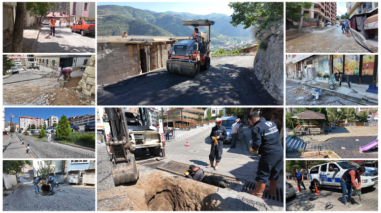 BELEDİYEMİZ EKİPLERİ, DÖRT KOLDAN EŞ ZAMANLI ÇALIŞIYOR