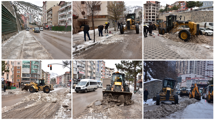 KARLI VE BUZLU BÖLGELERDE ÇALIŞMALARIMIZ ARALIKSIZ DEVAM EDEYOR